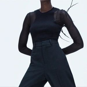 Zara knit / mesh top